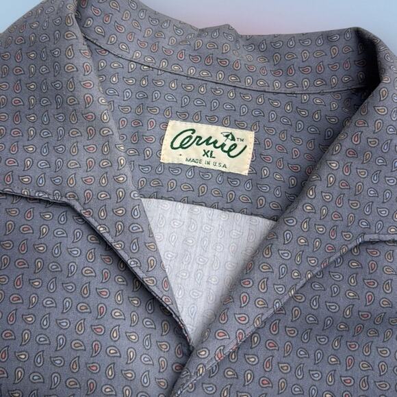 ARNIE Men’s XL Gray Paisley Dress Shirt VINTAGE ARNOLD PALMER GOLF - Picture 3 of 3